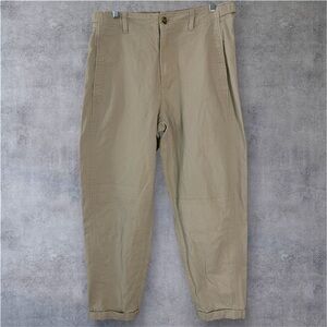 Old Navy Women's Tan Chinos with Cuffed Hem. Size large.